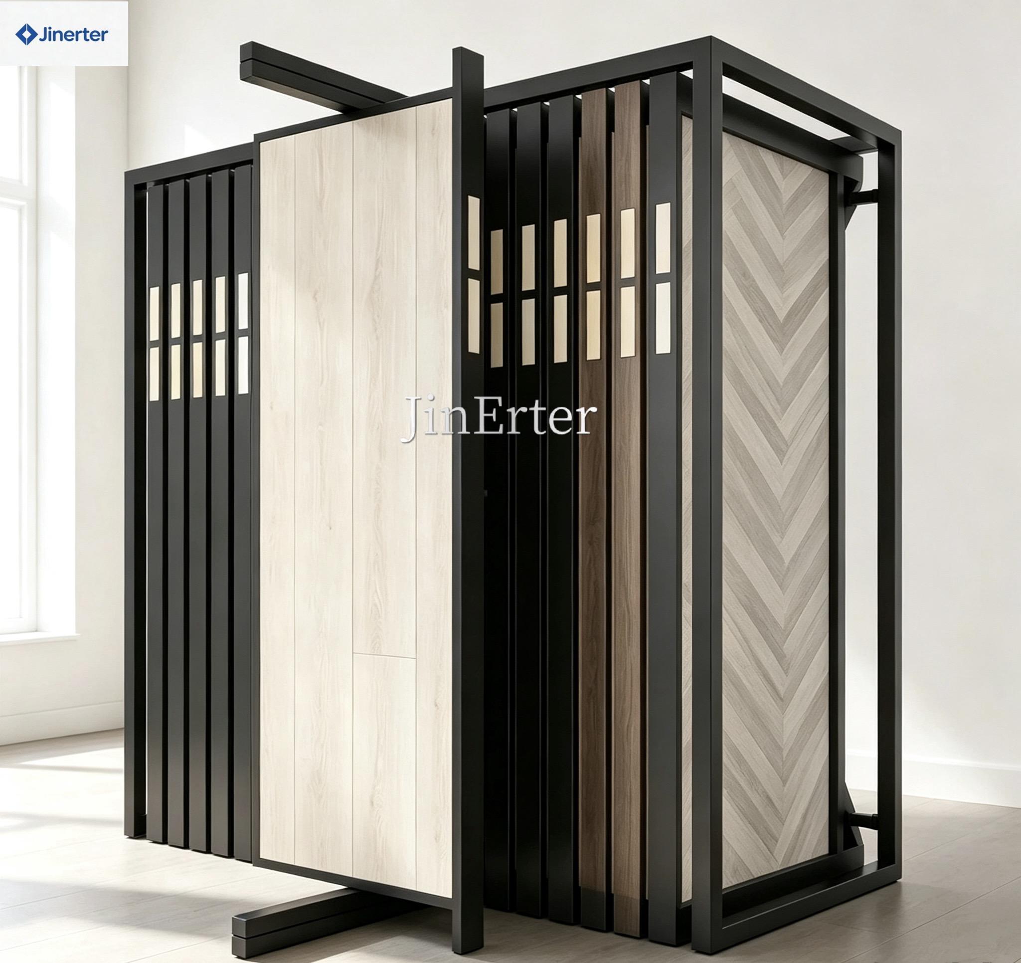 High-quality Bespoke 360-degree Rotating Metal Contemporary Display Stand Eco-friendly Powder Coating for Construction Store