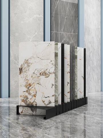 Tile Display Rack Wood Grain Brick Wall Tile Color Chart Stone Sample Insert Movable Model 02 Floor Display Slant-Insert