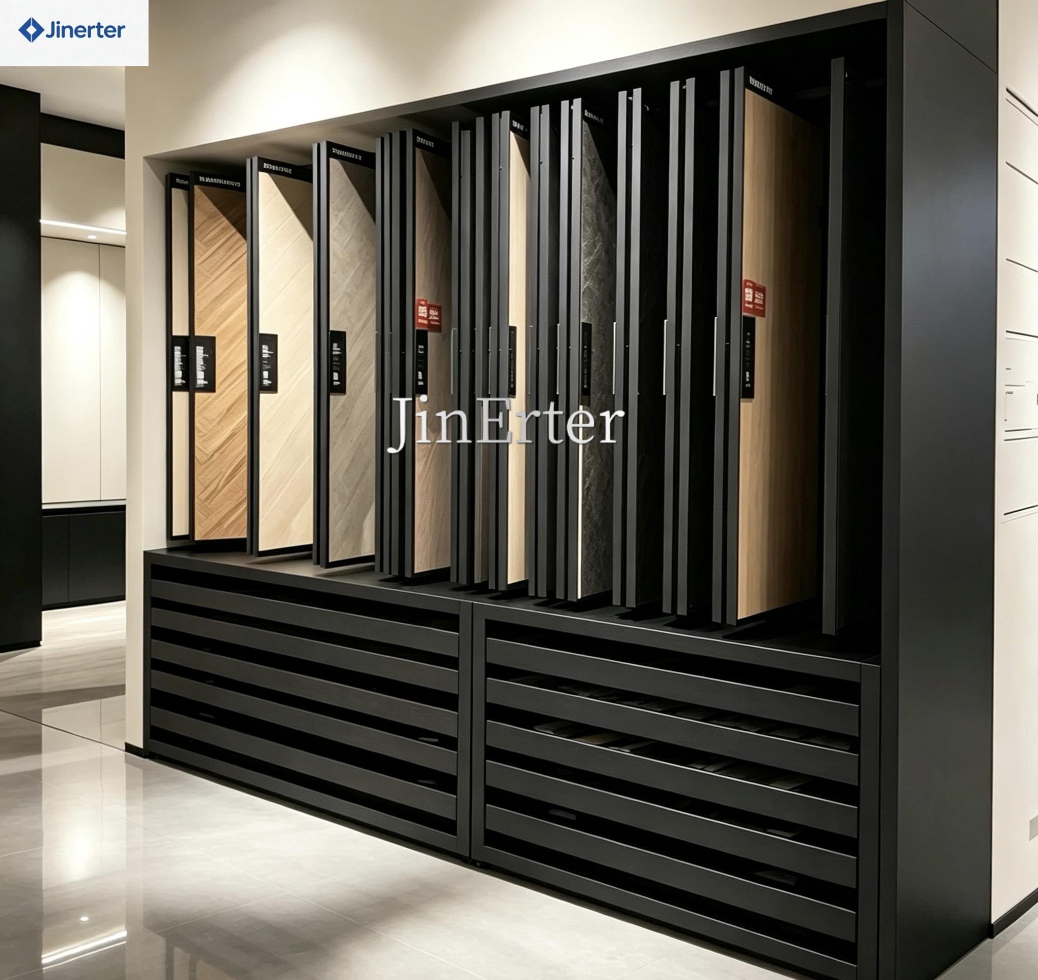 High-capacity Metal Contemporary Display Racks Cabinets Eco-friendly Coating for Flooring Tiles Ceramic Tiles Wall Panels