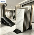 Factory-Customized Tile Display Racks | Freestanding Stone Showroom Display Racks | Floor-Standing Marble Display Racks
