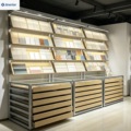 Factory-Customized Tile and Metal Display Cabinets, Showroom Storage Racks, and Multi-Tiered Quartz Color Sample Displays