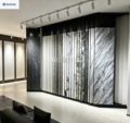 Customizable, adjustable-size sliding tile display rack; metal sliding ceramic rack suitable for marble slabs