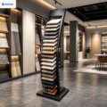 Floor Standing Tile Display Rack Stone Marble Quartz Sample Holder High Load Bearing Showroom Use Space Saving Customizable