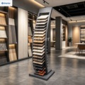 Floor Standing Tile Display Rack Stone Marble Quartz Sample Holder High Load Bearing Showroom Use Space Saving Customizable