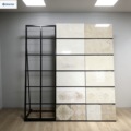 Exhibition Hall Flooring, Ceilings, Granite, Marble, Quartz Slabs, Metal Display Racks, Custom Tile Display Racks