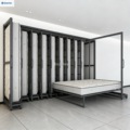 Customizable Pull Out Mattress Display Rack Sliding Hybrid Memory Foam Latex Bed Frame Storage Rack for Retail Store Showroom
