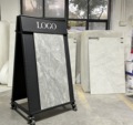 Stone Sample Display Stand with Movable Wheels Floor-Standing for Showrooms