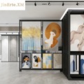Hot Sales Push Pull Display Rack for Canvas Paint Artwork Sliding Rack for Showroom Use