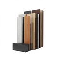 Floor-Standing Movable Wood Tile and Wood Grain Brick Sample Display Rack with 4 Shelves