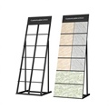 Glass Stone Slab Wood Floor Color Board Floor Tile Display Rack with Customizable Logo 300x600 & 400x800 Sizes Floor-Standing