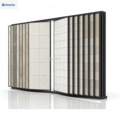Factory Customized Metal Page Turn Holder Marble Quartz Ceramic Showroom Stone Stand Wooden Flooring Sample Flip Display Rack