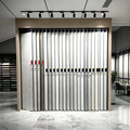 Tile Slab Stone Wood Flooring Board Vertical Pull Display Rack with 6 Shelves Floor-Standing Multifunctional