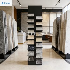 Factory Custom Vertical Tile Display Rack Heavy Duty Small Footprint Vertical Ceramic Tile Display Rack Metal Shelf Floor Stand