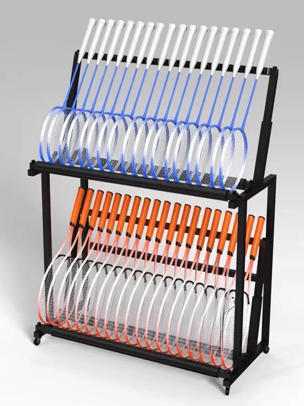 Double-layer Metal Modern Minimalist Badminton Tennis Racket Display Stand